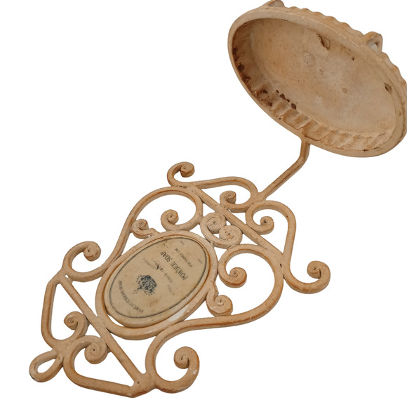 Vintage Wrought Iron Wall Mounted Soap Dish Holder – Powder Soap French Design - Picture 4 of 12